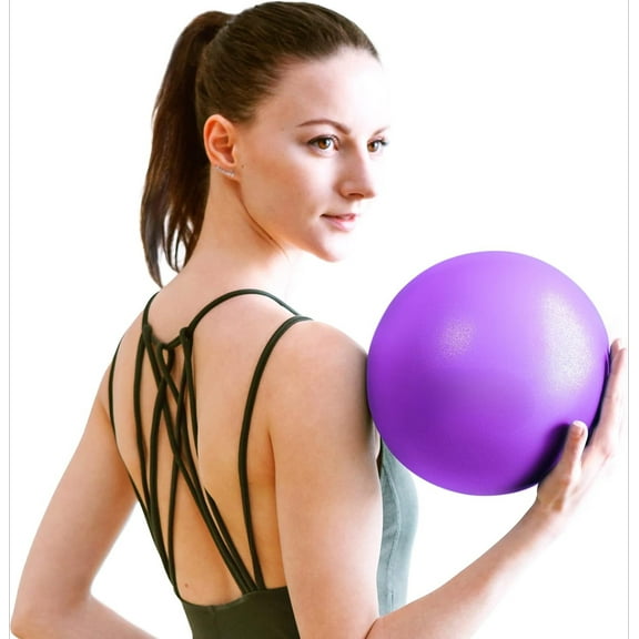 Minzimin Pilates Ball 9 Inch Core Ball, Small Exercise Ball with Exercise Guide Barre Ball Mini Yoga Ball for Pilates, Yoga, Core Training, Physical Therapy, Balance, Stability, Stretching