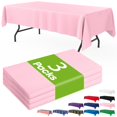 thumbnail image 1 of Minzimin Plastic Table Cloth Disposable 3 Pack, 54x108 Inch Rectangular Table Cloth, Leakproof Table Cover for Parties, Picnic, Weddings, 1 of 7