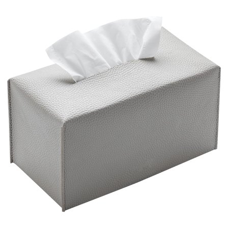 Tissue Box Packet ChenHW Rectangular PU Leather Tissue Box Cover – Decorative Holder for ...