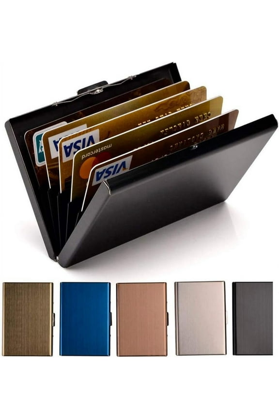 RFID Credit Card Holder Metal Wallet Stainless Steel Credit Card Protector Case for Men or Women