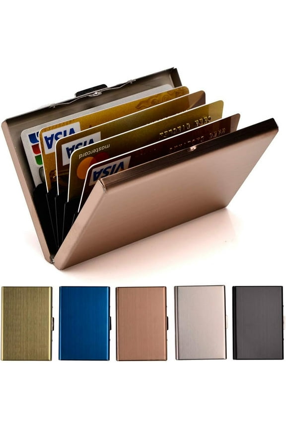 RFID Credit Card Holder Metal Wallet Stainless Steel Credit Card Protector Case for Men or Women