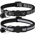 thumbnail image 1 of Minzimin Reflective Cat Collar Breakaway with Bells, 2 Pack Girl Boy Pet Cat Collar Adjustable, 1 of 6