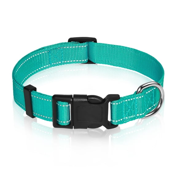 Minzimin Reflective Dog Collar for Medium Large Small XS XL Extra Small Dogs, Nylon Adjustable Puppy Collar