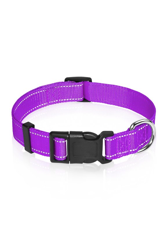 Reflective Dog Collar for Medium Large Small XS XL Extra Small Dogs, Nylon Adjustable Puppy Collar