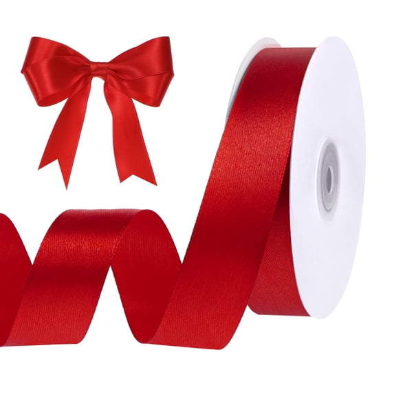 Minzimin Satin Ribbon, 1 Inch x 50 Yards, Polyester Ribbon, Easy To Cut, Gift Wrapping, Summer Wedding, Floral Bouquets, Hair Bows, Crafts, Christmas Home Decor
