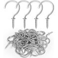 thumbnail image 1 of Minzimin Screw Hooks, 1-1/4 inch Metal Screw Cup Hooks, Multi-functional Wall Hooks, Kitchen Hooks, Plant Hooks, 50-pack, 1 of 9