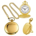 thumbnail image 1 of Minzimin Smooth Pocket Watch,Personalized Pocket Watch,Watches for Men, Pocket Watches for Father‘s Day with Chain, 1 of 7