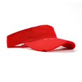 thumbnail image 1 of Minzimin Sport Retro Ripped Sun Visor Hats Adjustable Empty Top Baseball Cap Cotton Ball Caps for Women and Men, 1 of 7