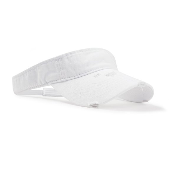 Minzimin Sport Retro Ripped Sun Visor Hats Adjustable Empty Top Baseball Cap Cotton Ball Caps for Women and Men