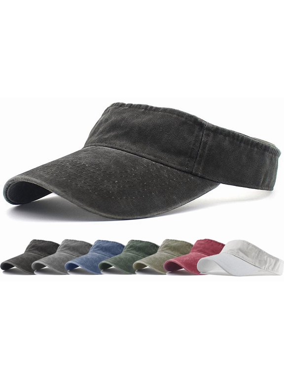 Sports Sun Visor Hats Cotton Twill Ball Adjustable Sun Caps for Men Women 1Pack