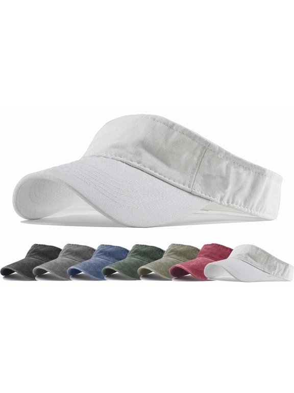 Sports Sun Visor Hats Cotton Twill Ball Adjustable Sun Caps for Men Women 1Pack