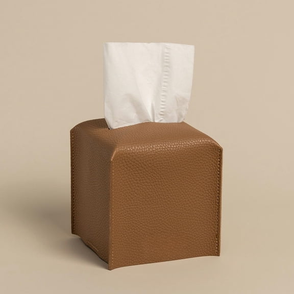 Minzimin Square Tissue Box Cover - Aesthetic Desk Decor for Room, Home & Office - Tissues Cube Boxes Holder