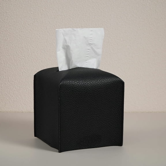 Minzimin Square Tissue Box Cover - Aesthetic Desk Decor for Room, Home & Office - Tissues Cube Boxes Holder