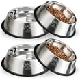 thumbnail image 1 of Minzimin Stainless Steel Dog Cat Bowl with Rubber Base 4 Pack Pet Feeder and Water Bowls Stackable Non-Slip Puppy Dishes for Small Medium Animals Kitten Rabbit, 1 of 7