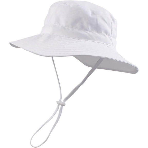 Minzimin Summer Baby Sun Hat for Boys Girls UPF 50  Wide Brim Toddle Bucket Hat Adjustable Baby Beach Cap 0-8 Years