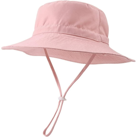 Minzimin Summer Baby Sun Hat for Boys Girls UPF 50  Wide Brim Toddle Bucket Hat Adjustable Baby Beach Cap 0-8 Years