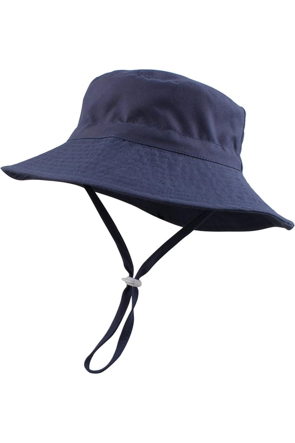 Summer Baby Sun Hat for Boys Girls UPF 50+ Wide Brim Toddle Bucket Hat Adjustable Baby Beach Cap 0-8 Years