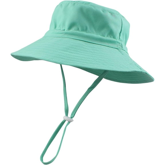 Minzimin Summer Baby Sun Hat for Boys Girls UPF 50 Wide Brim Toddle Bucket Hat Adjustable Baby Beach Cap 0-8 Years