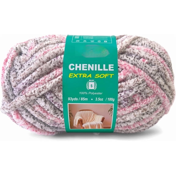 Minzimin Super Soft Velvet Chenille Yarn for Crocheting and Knitting-Easy to Crochet-Bulky, 100g of Each Skein-Chunky Plush Yarn for Hand Craft Blanket Ammigurumi DIY