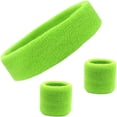 thumbnail image 1 of Minzimin Sweatband Set Cotton Sports Headband Terry Cloth Wristband Moisture Wicking Sweat Absorbing Head Band Athletic Exercise Basketball Wrist Sweatbands and Headbands, 1 of 6