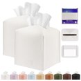thumbnail image 1 of Minzimin Tissue Box Cover Holder Square Tissue Cube Cover PU Leather Tissue Organizer with Bottom Belt for Bathroom, Tabletop, Car, Night Stands, Office, Home, Kitchen，1/ 2Pack, 1 of 5