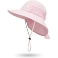 thumbnail image 1 of Minzimin Toddler Kids Girls Boys Sun Hat Summer UPF 50+ Protection Caps Wide Brim Neck Flap Beach Play Hats Age 1-7 Years, 1 of 6