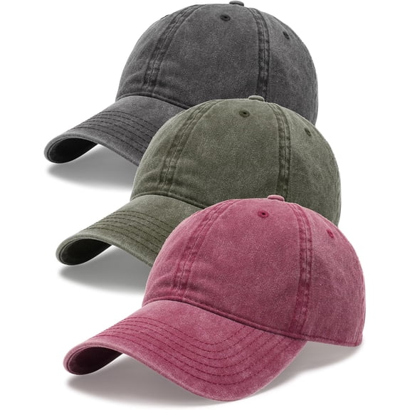 Minzimin Unisex Vintage Washed Cotton Baseball Cap Low Profile Adjustable Dad Hat