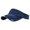 thumbnail image 1 of Minzimin Washed Distressed Sun Visor Hat Unisex Cotton Ball Cap Empty Top Baseball Sun Cap, 1 of 9