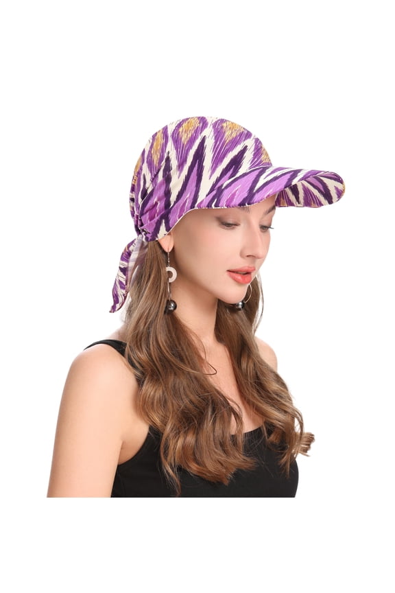 Women's Summer Chemo Headwear Brim Visor Hat Beanie Hat