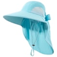thumbnail image 1 of Minzimin Womens Sun Hat UV Protection, Foldable Waterproof Wide Brim Bucket Hats with Neck Flap for Summer Beach Fishing Hiking, 1 of 7