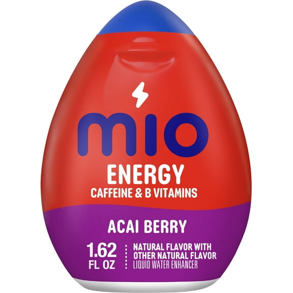 Mio Energy Acai Berry Flavored With Other Natural Flavor Liquid Water Enhancer, 1.62 Fl Oz Bottle Packaging May Vary - Pack of 3