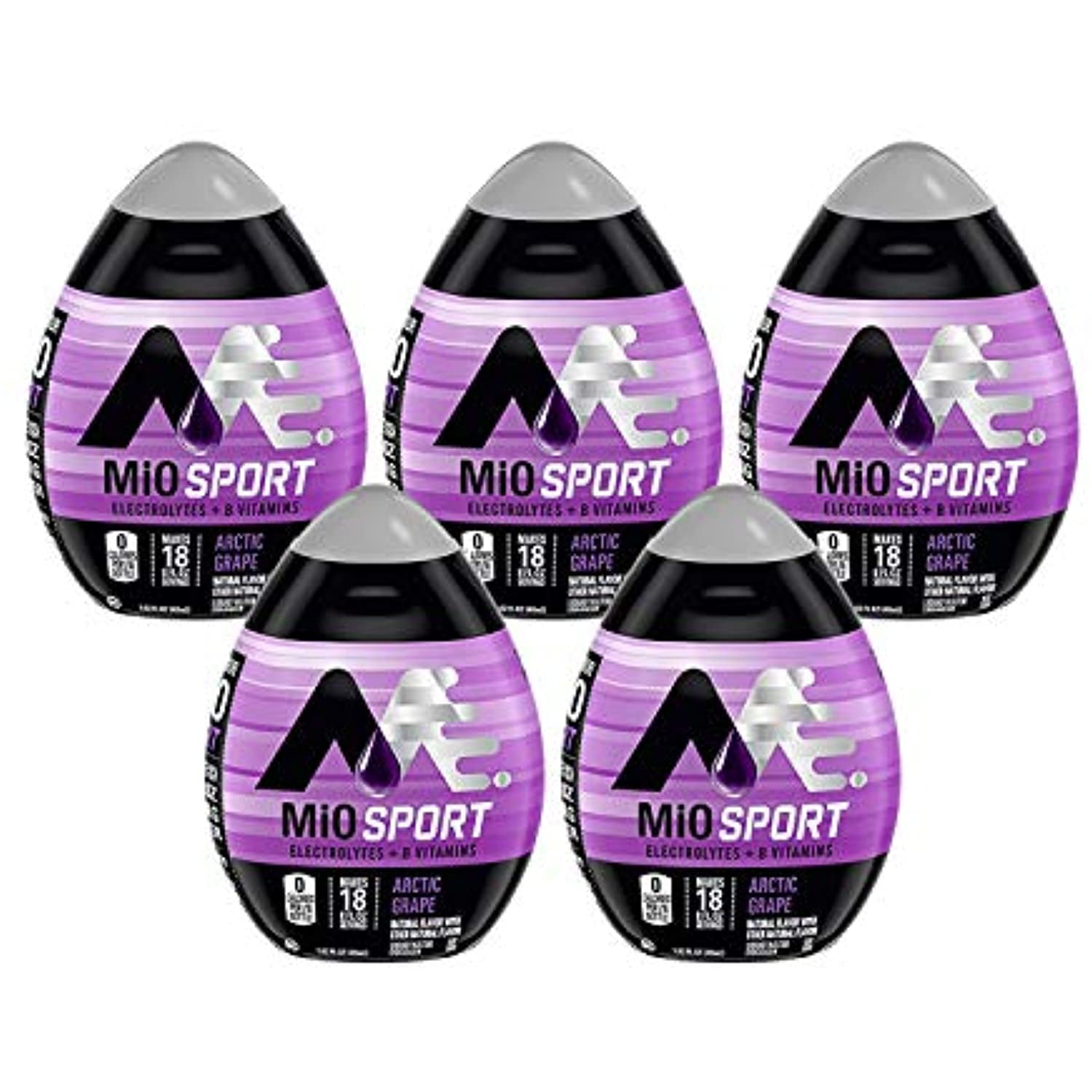 Mio Fit Water Enhancer - Arctic Grape 1.62 Oz Each, (Pack Of 5)