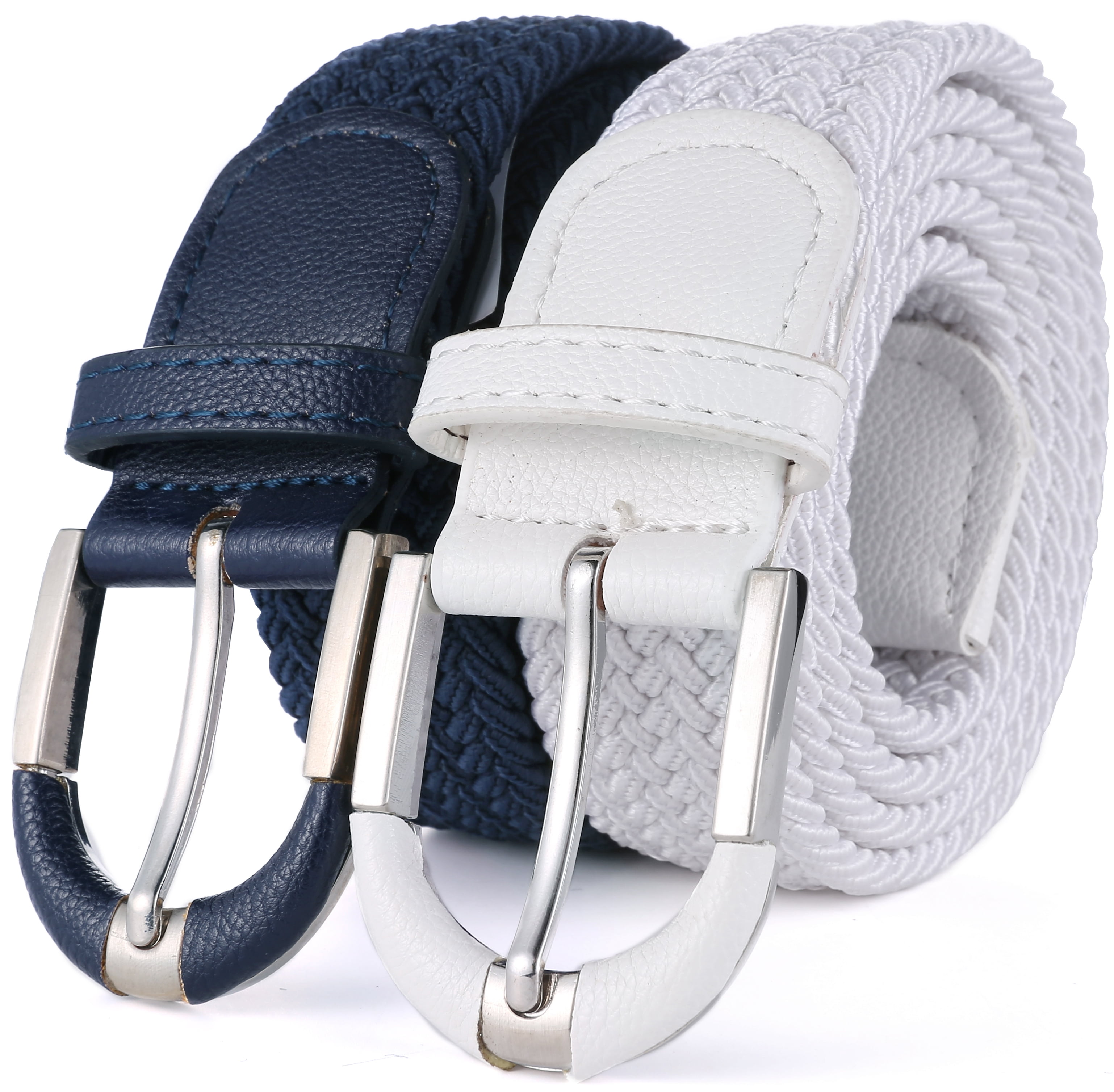 Mio Marino Braided Stretch Belt - Fabric Woven Belt - Casual Weave Elastic Belt for Men and Women
