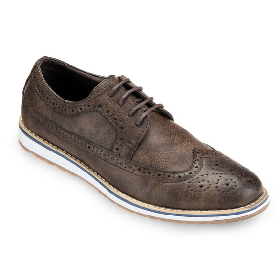 Mio Marino Classic Wingtip Oxford Dress Shoes for Men w/ Elegant Shoe Bag