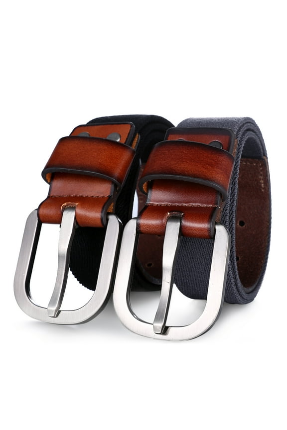 Male Classic Flex Canvas Belt -1.5" Wide Adjustable Stretch Strap