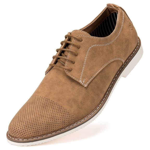 Mio Marino Men's Casual Oxford Suede Dress Shoes