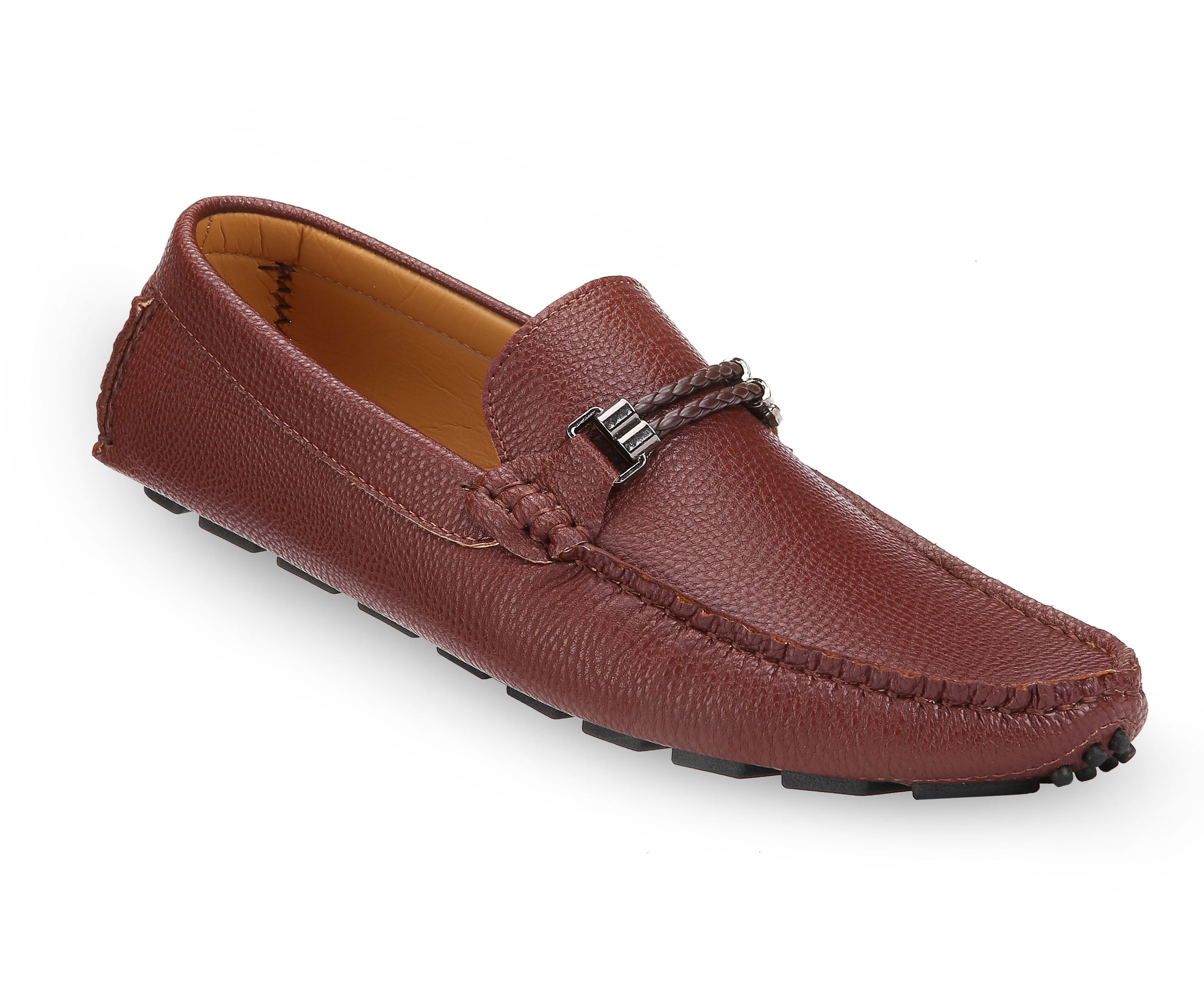 Mio Marino Men's Casually Suave Leather Penny Loafers 