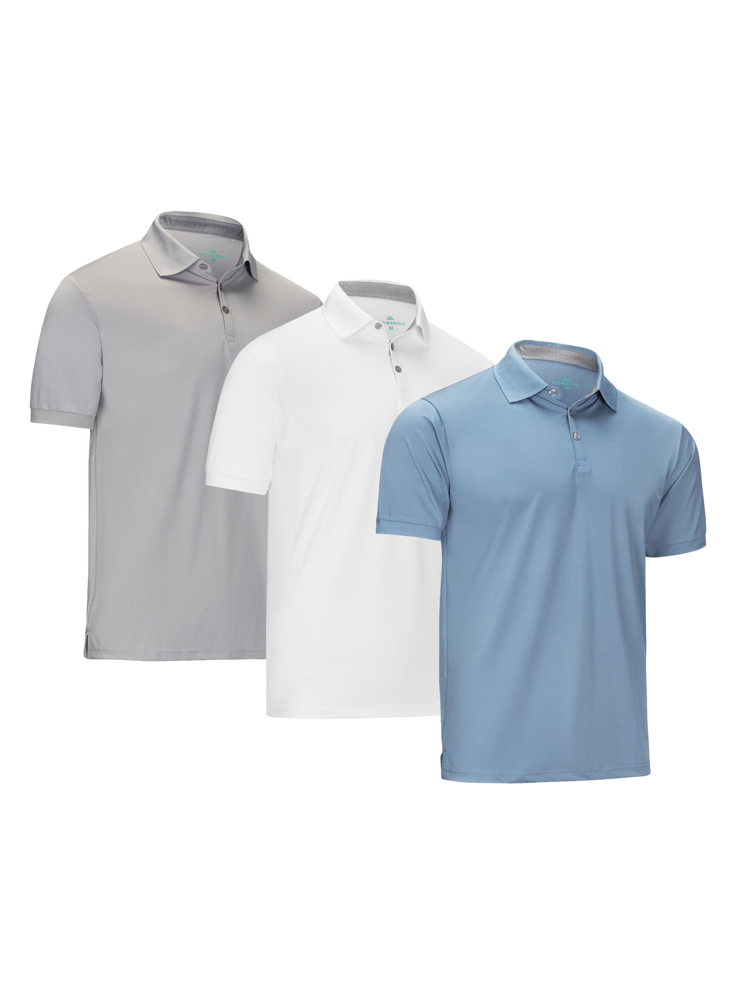 Mio Marino Men s Designer Golf Polo Shirt 3 Pack