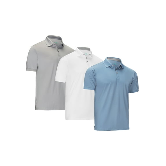 Mio Marino Men's Designer Golf Polo Shirt-3 Pack