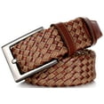 thumbnail image 1 of Mio Marino Men’s Leather Entwine Elastic Web Belt, 1 of 5