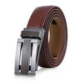 thumbnail image 1 of Mio Marino Men's Linxx Designer Ratchet Leather Belt Brown Size Large, 1 of 5