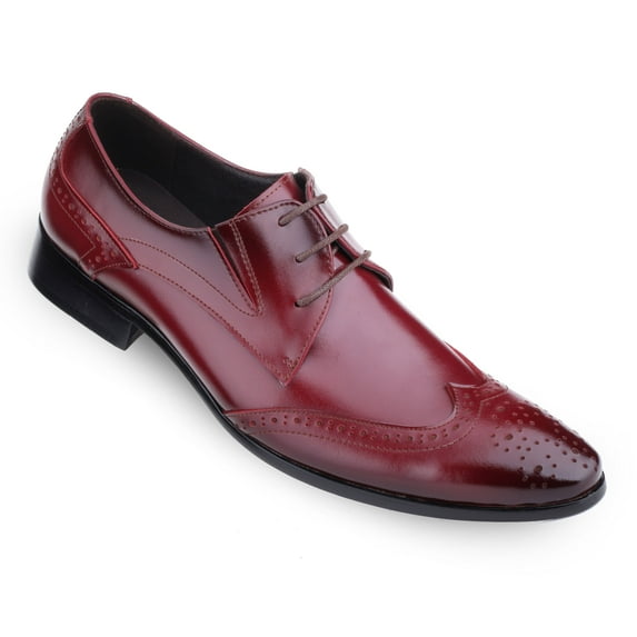 Mio Marino Men’s Slick Wingtip Leather Dress Shoes