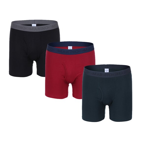 Mio Marino Mens Underwear Boxer Briefs - Cotton Boxer Brief Underwear For Men - 3 Pack in Elegant Gift Box