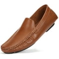thumbnail image 1 of Mio Marino Threaded Leather Loafers for Men, 1 of 7