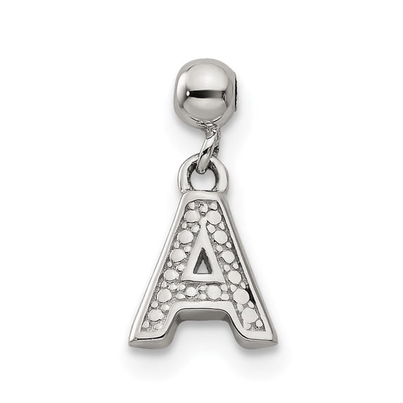 Mio Memento Sterling Silver Letter A Dangle Initial Charm