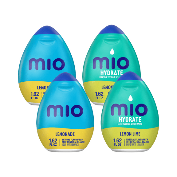 Mio Water Enhancement Variety Pack, 2 Lemon Lime & 2 Lemonade Variety Pack, 1.62 oz