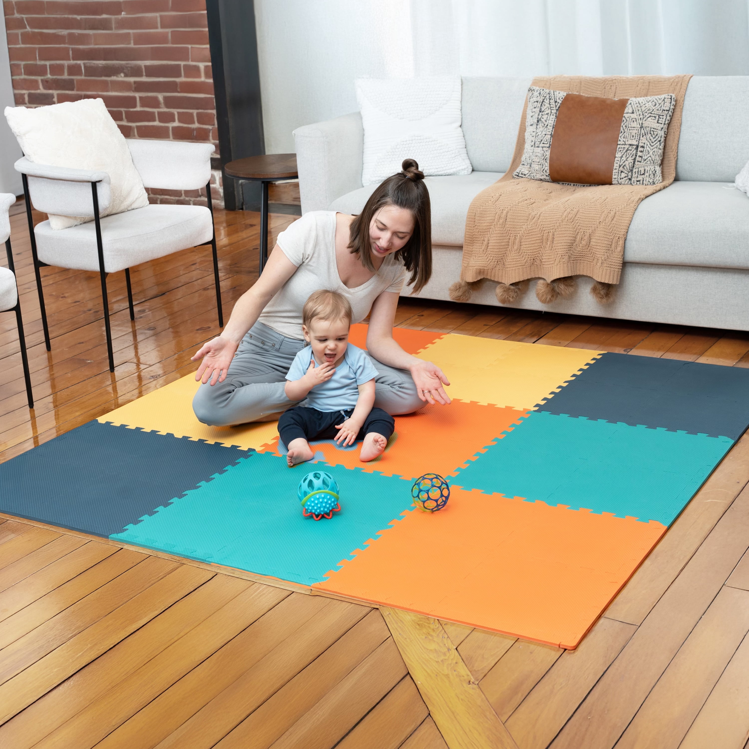 MioTetto Non-Toxic Foam Play Mat for Babies & Kids, Interlocking