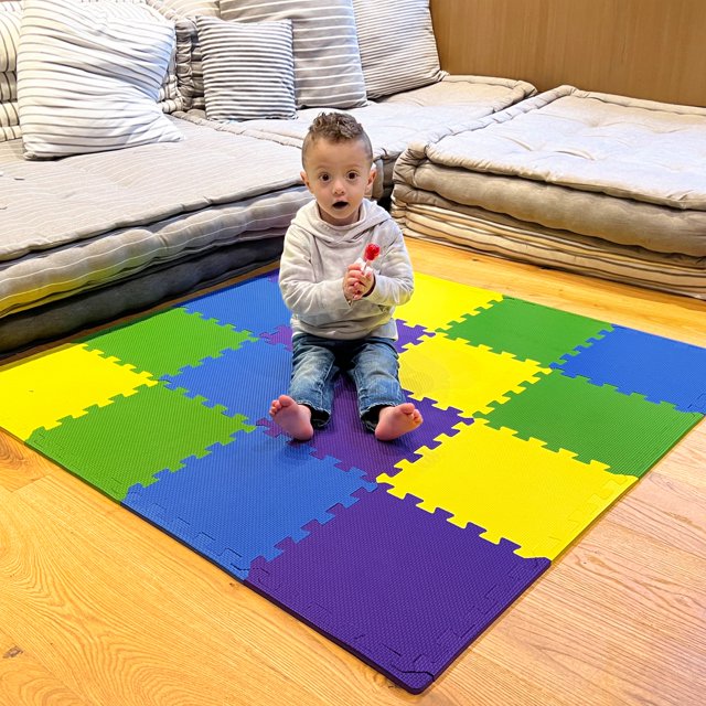 MioTetto 18Piece Soft NonToxic Foam Puzzle Play Mat for Kids & Babies, Gym/Nursery/Playroom