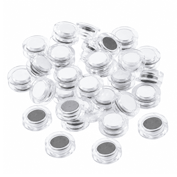 Mioerouu 45 Pack Clear Magnetic Fasteners, 1.18 Inch Transparent PET ...
