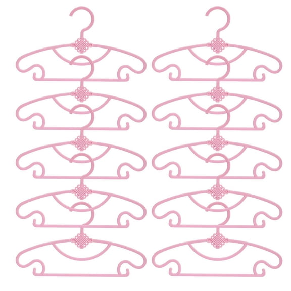 Miogawg 10 Pcs Kids Clothes Hangers, Non-Slip Plastic Kids Hangers For Closet, Adjustable Infant Toddler Clothes Hanger, Durable Nursery Organizer For Newborn Children